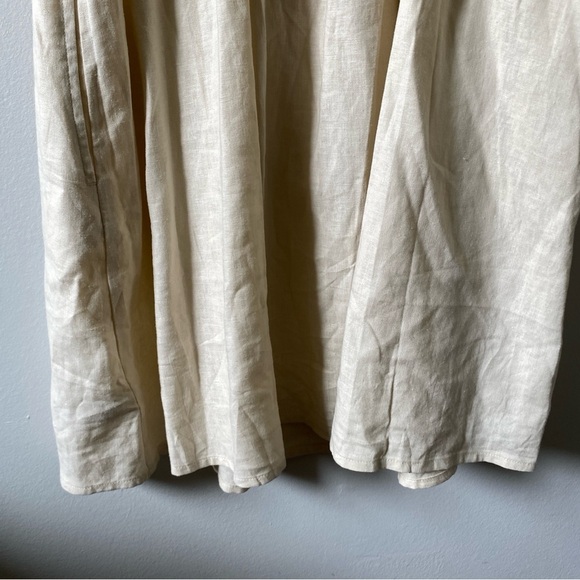 GAP Linen Blend Cream Puff Sleeve Mini Dress M - Picture 4 of 14